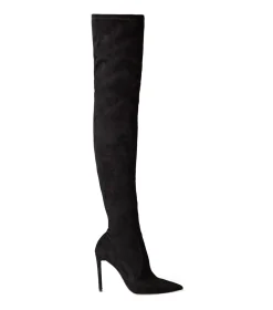 Avah Black Stretch Suede