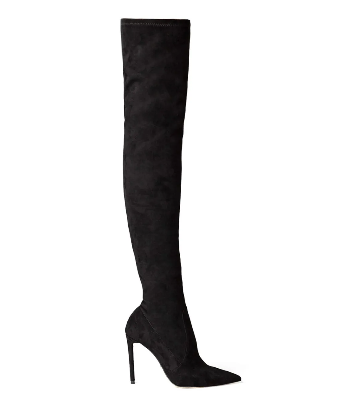 Avah Black Stretch Suede