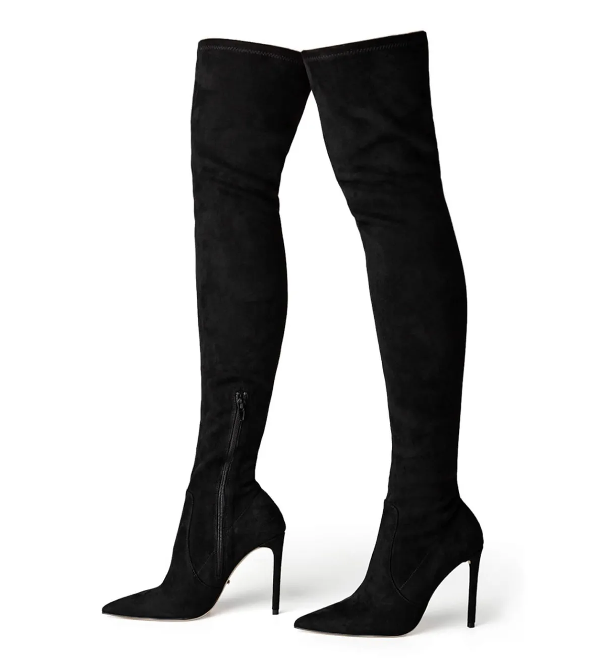 Avah Black Stretch Suede