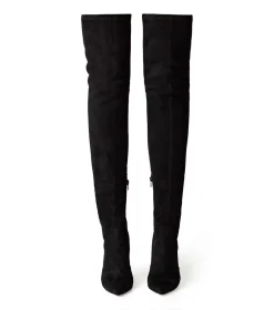 Avah Black Stretch Suede