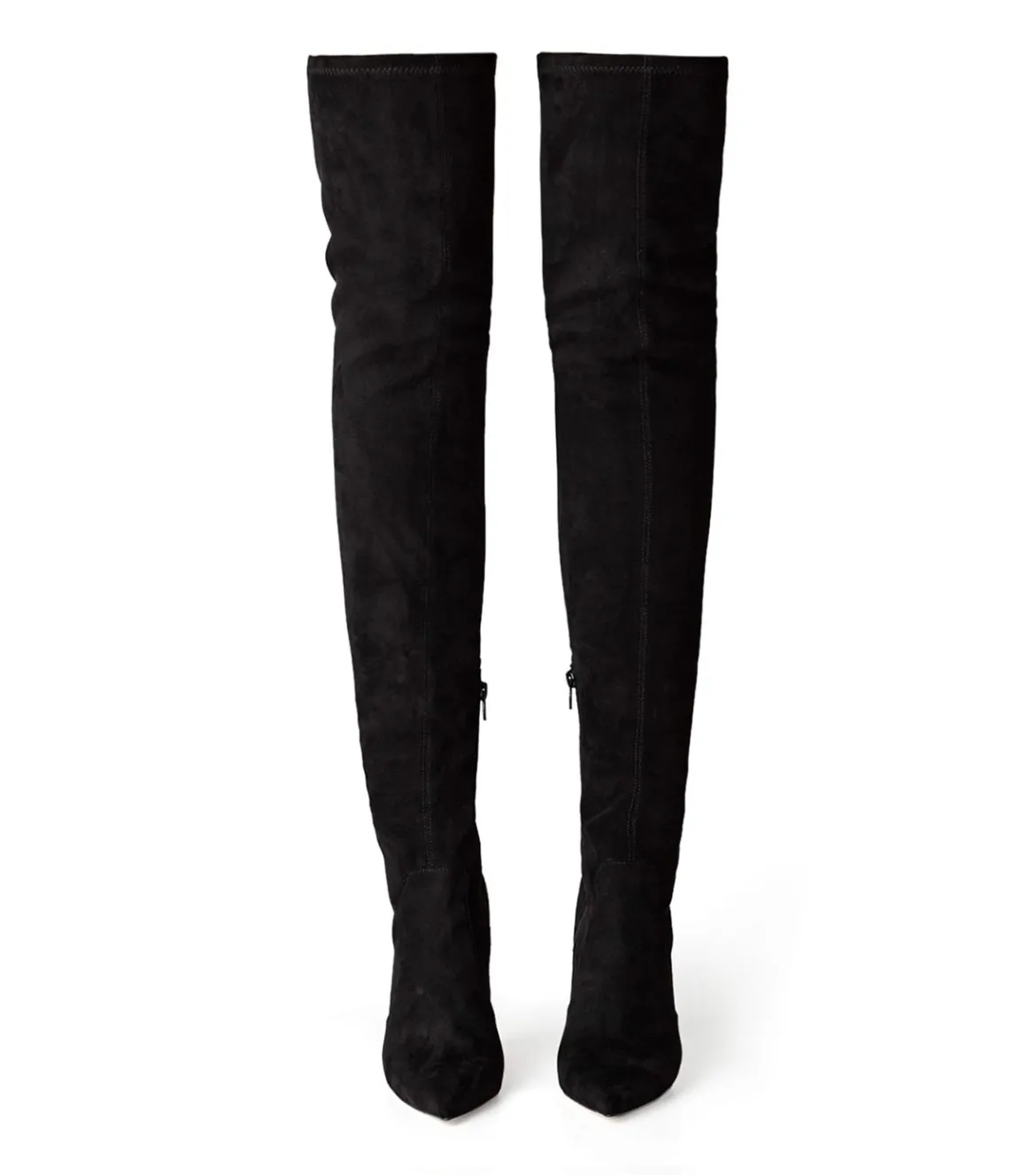 Avah Black Stretch Suede