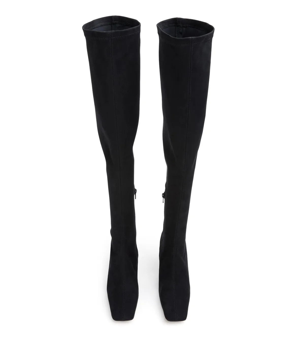 Fancy Black Stretch Suede