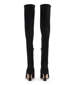 Fancy Black Stretch Suede
