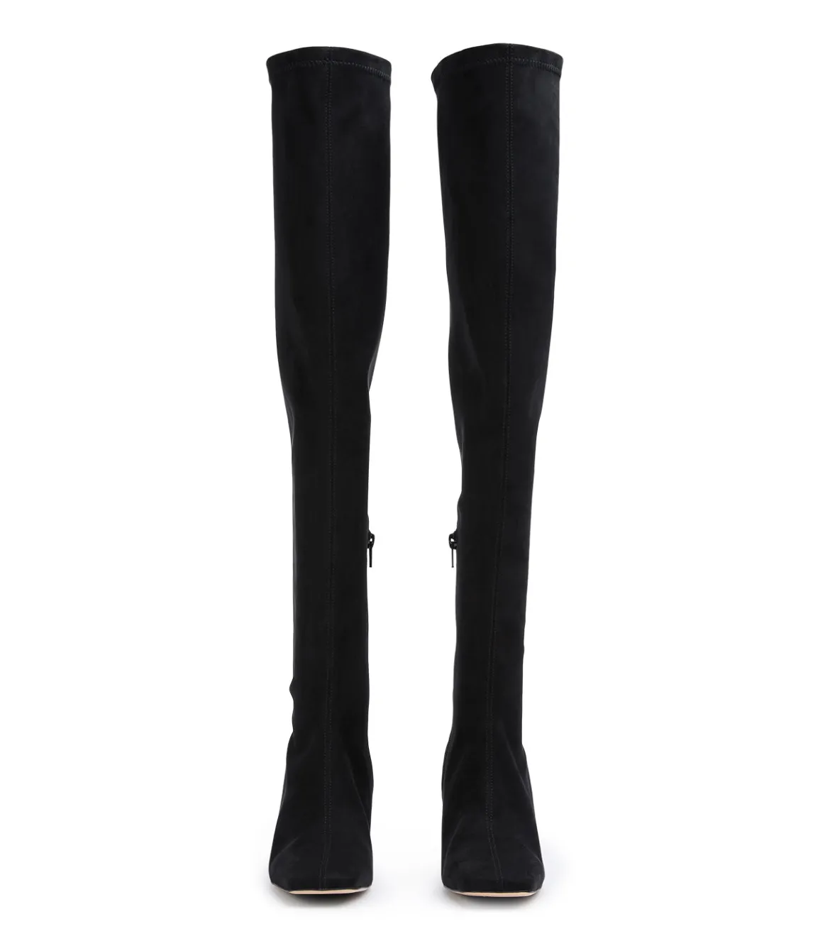 Fancy Black Stretch Suede