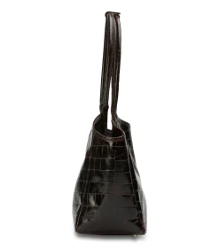 Kiki Burgundy Croc Shine