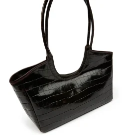 Kiki Burgundy Croc Shine