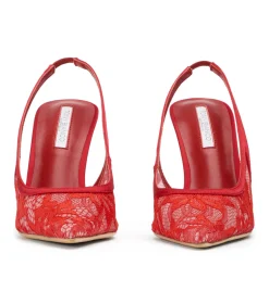 Noni Red Brocade