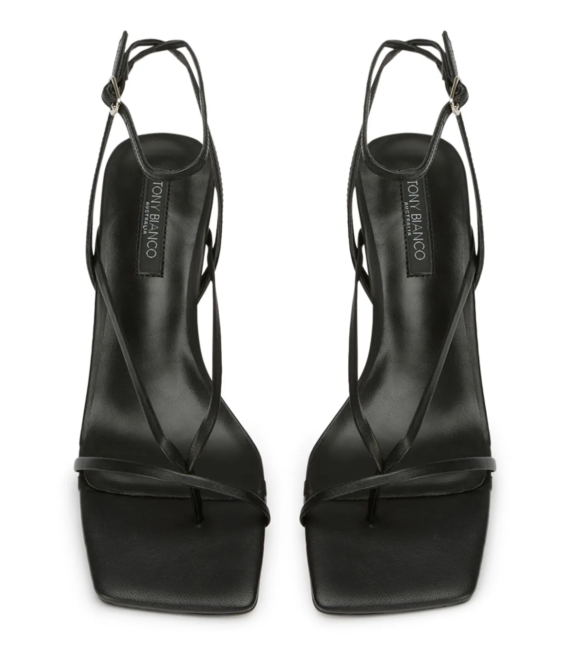 Avi Black Nappa Heels