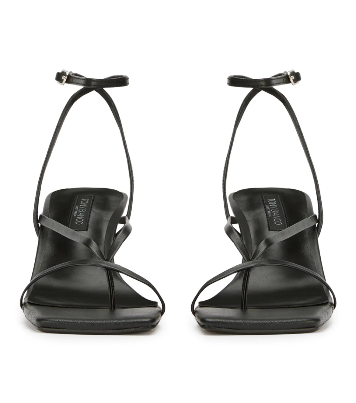 Avi Black Nappa Heels